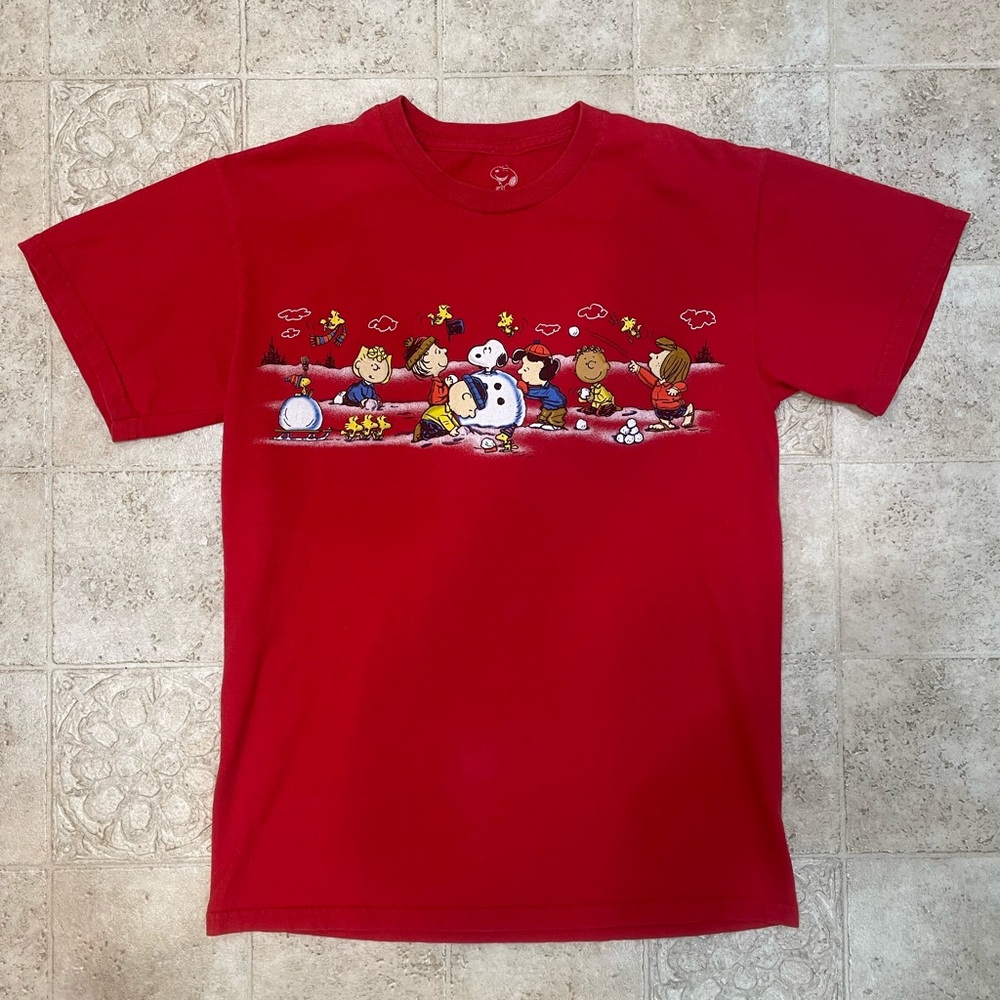 Charlie Brown and Friends Winter Time Shirt Sz S